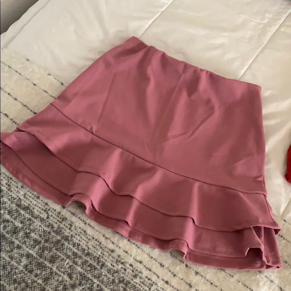 Pink mini skirt